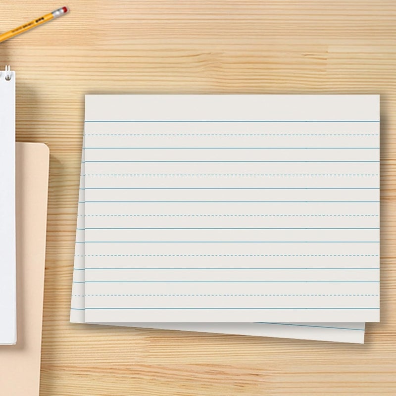 School Smart - 85348 Skip-A-Line Ruled Writing Paper, 1 Inch Ruled Long Way, 10-1/2 x 8 Inches, Pack of 500 White - Image 2
